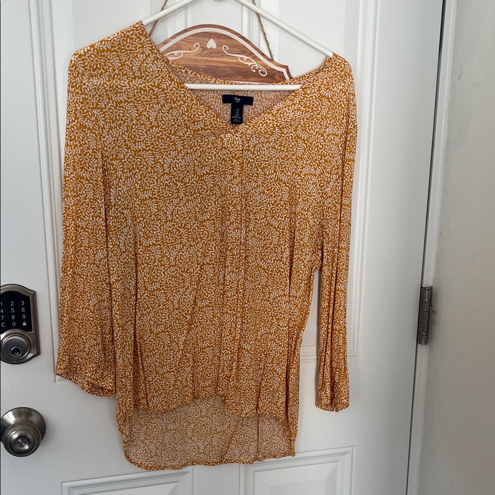GAP Mustard Patterned Blouse